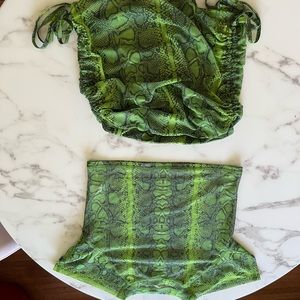 Two piece swim cover up